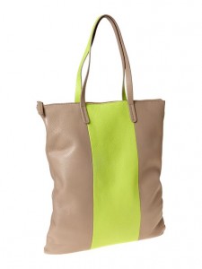 Leather Stripe Tote