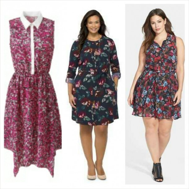 PRINTS_ PLUS SIZE SHIRT DRESSES