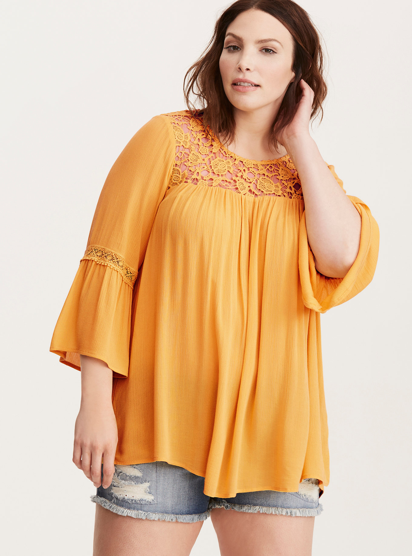 http://www.torrid.com/product/lace-inset-gauze-blouse/10814267.html