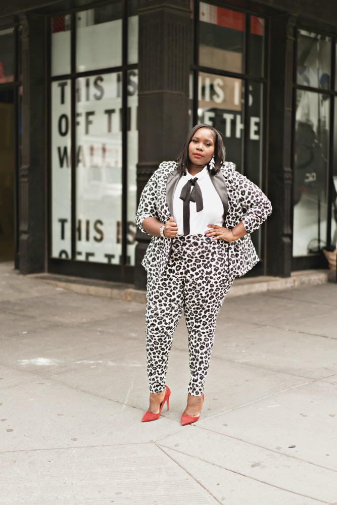 Lane Bryant plus size leopard print suit 3
